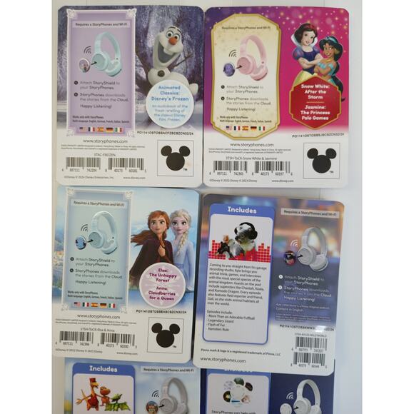StoryPhones 6 PACK NEW Story Shields Disc Disney Headphones Storytelling SEALED - Picture 7 of 8